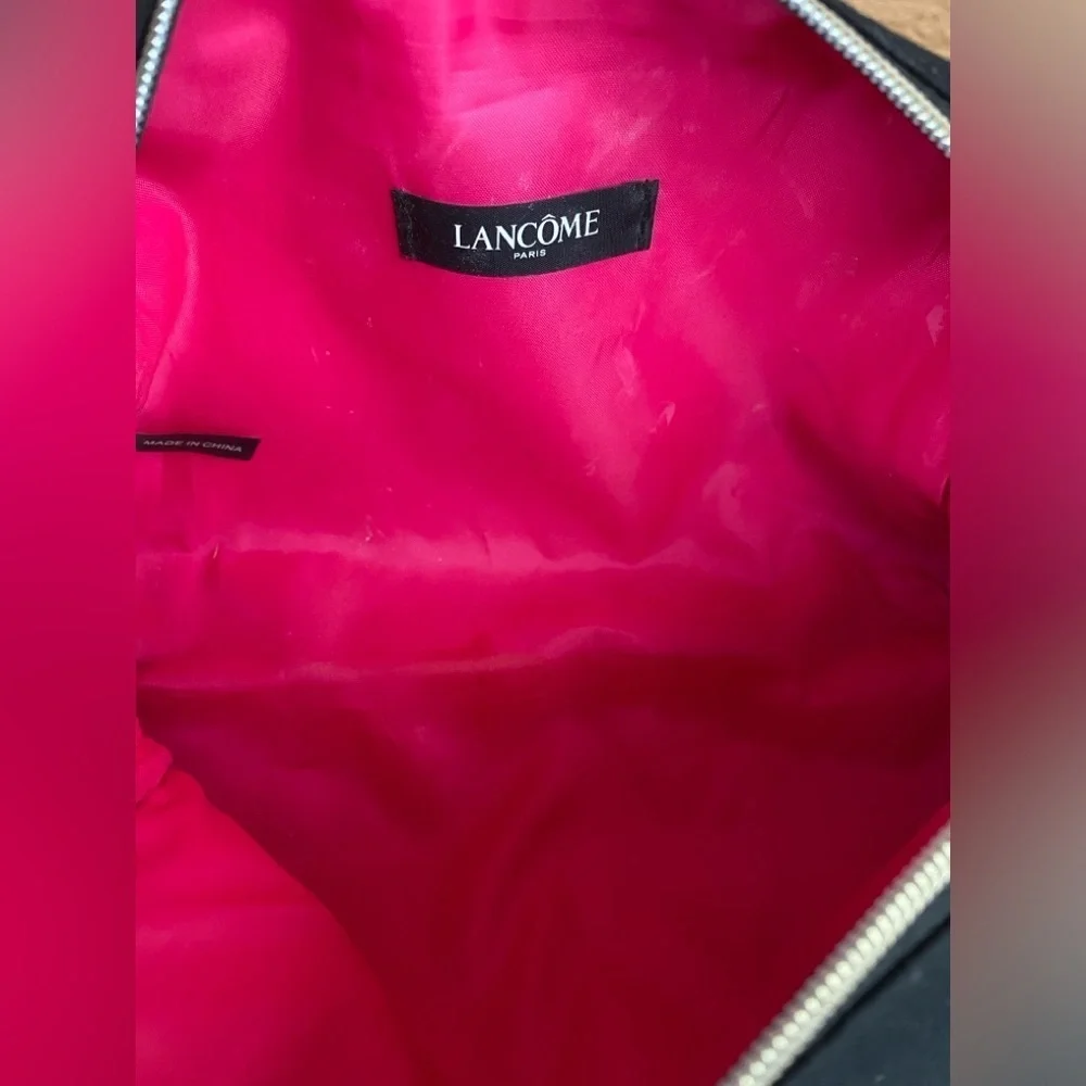 Lancome Black and Gold Cosmetic Bag